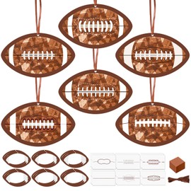 Yexiya 24 Sets Football Craft Ball Paper Craft Kits Football Tissue Paper Sign with Colorful Sticker DIY Sport Ball Hanging Ornament for Sport Birthday Party Favors Game Day Decorations