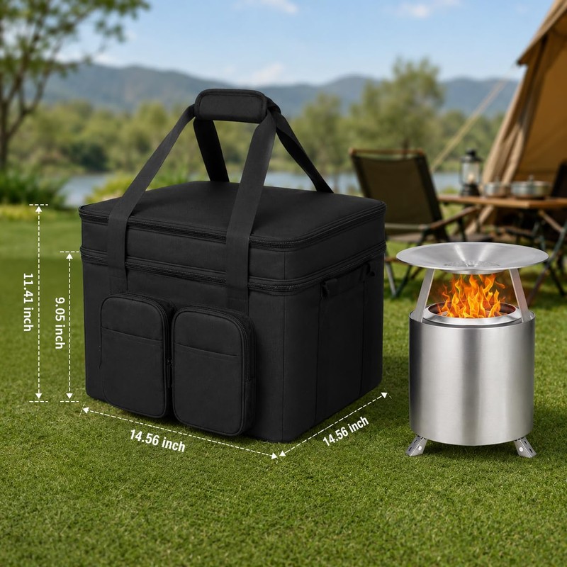 12'' Double-Layer Portable Fire Pit Carrying Bag