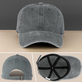 Mulor Baseball Cap Women's Men's Baseball Cap Adjustable Baseball Cap 100% Cotton, 03 Grey