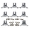 BLCCLOY 8Pcs 10 Series Aluminum Extrusion Profile Tri Bracket 3-Way