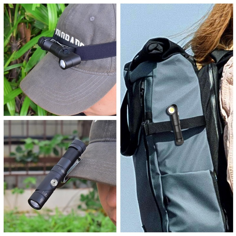 TUNENGE T21X AA Flashlight,1400 High Lumen EDC Pocket 90 Degree