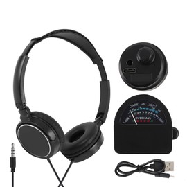 Water Leak Detector, Pipe Detector with Sound Intensifier, 13000X Sound Amplification Detects Sound Distance, Listen Through Walls with Large Earphones for Site, Tube Construction