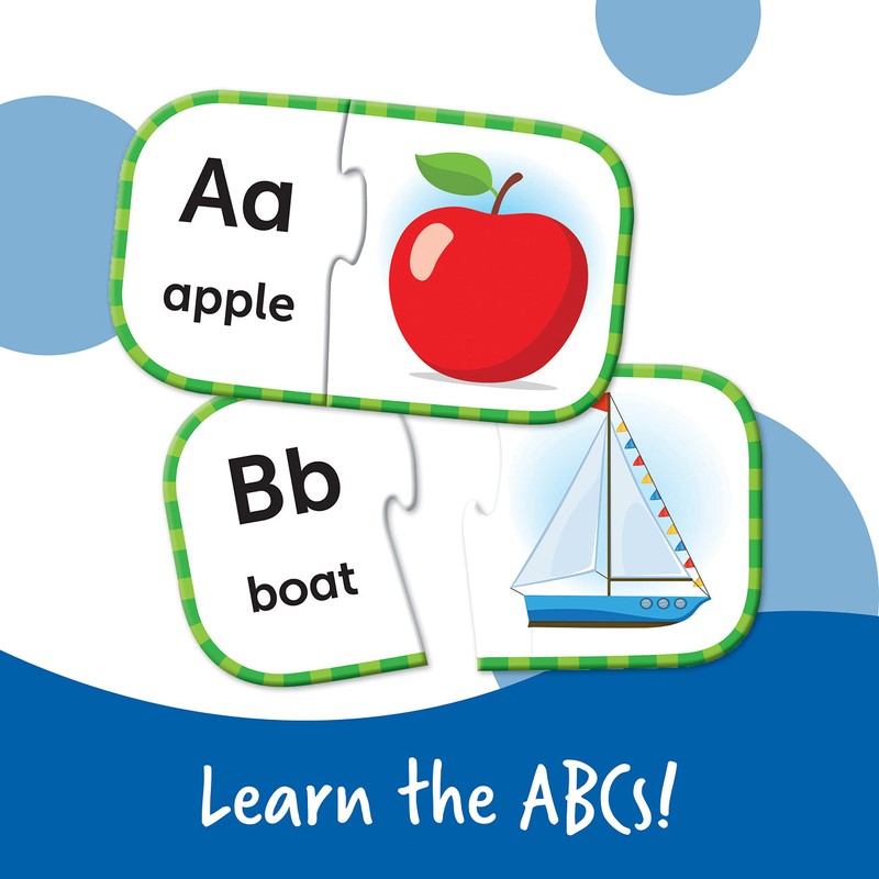 Learning Resources ABC Puzzle Cards, Kindergarten Readiness, Self Correcting Puzzles,