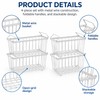 4 Pack Stackable Chest Freezer Organizer Baskets – Metal Wire