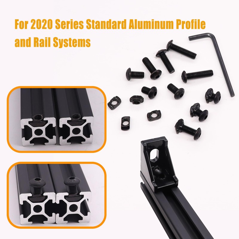 weideer 260PCS M5 T-Nuts Screws Assortment Kit,Compatible with Rail Mount,Replacement