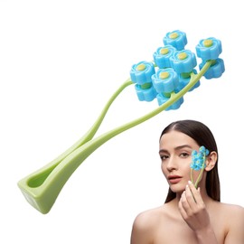Flower Massage Roller | Y-Shaped Double Clips Massager | 3D Flower Roller, Manual Portable Relaxation Equipment for Skin Tightening