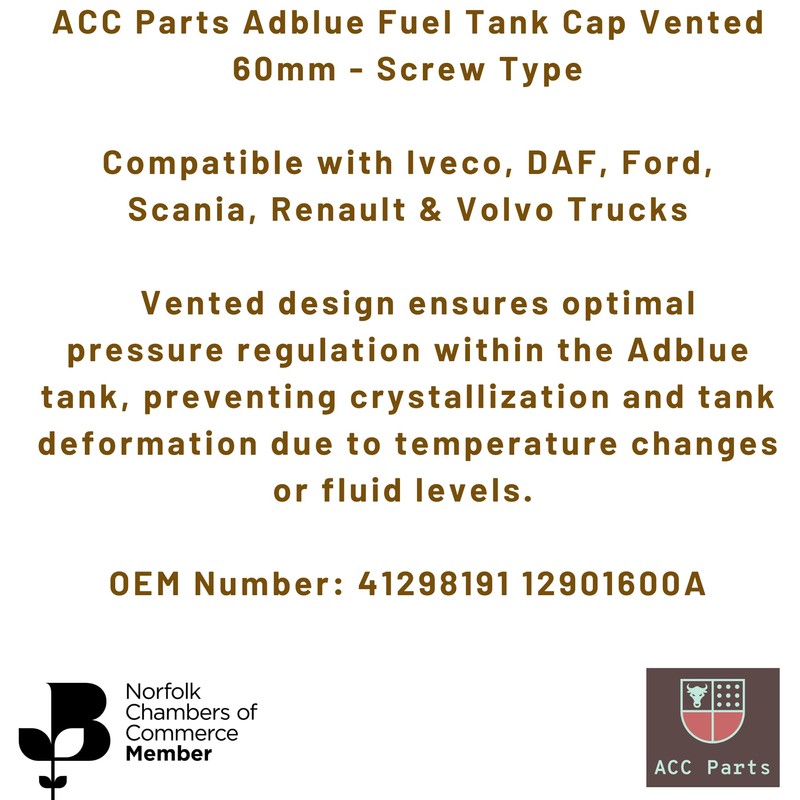 ACC Parts Locking AdBlue Fuel Tank Cap with Keys –