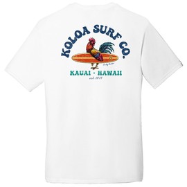 Koloa Surf Company Men's Cocky Surfer Logo Lightweight Triblend Tee-XL-White/c