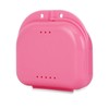 LEAUNGYOO Orthodontic Retainer Box, Mouth Training with Holes, Denture Storage