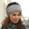Pack of 2 Winter Headbands, Women's Knitted Thick Hairband (Black
