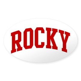 CafePress ROCKY (Red) Oval Sticker Oval Car Bumper Sticker