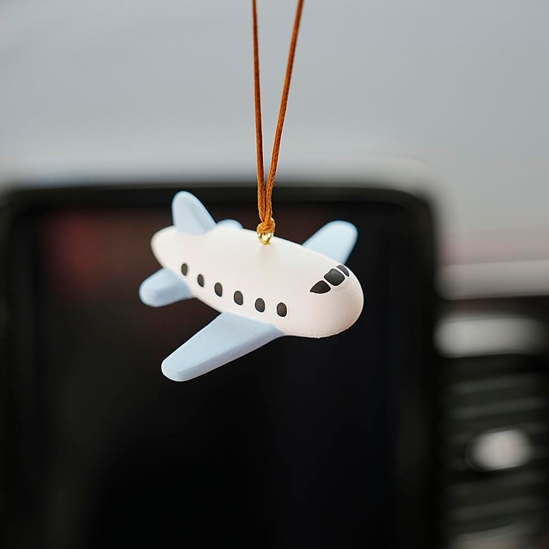 AMIORO Airplane Car Mirror Hanging Accessories Creative Auto Decor Car