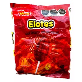 Vero Paletas Elotes c/Chile / Vero Spicy Lollipops 40pzs 560g/19.75oz
