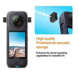 6pcs for Insta360 X4 Mic Wind Muff, Premium Wind Noise Reduction Cover for Crisp Audio, Mic Windscreen Wind Foam Outdoor Wind Filter for Insta360 X3 X4 Accessories