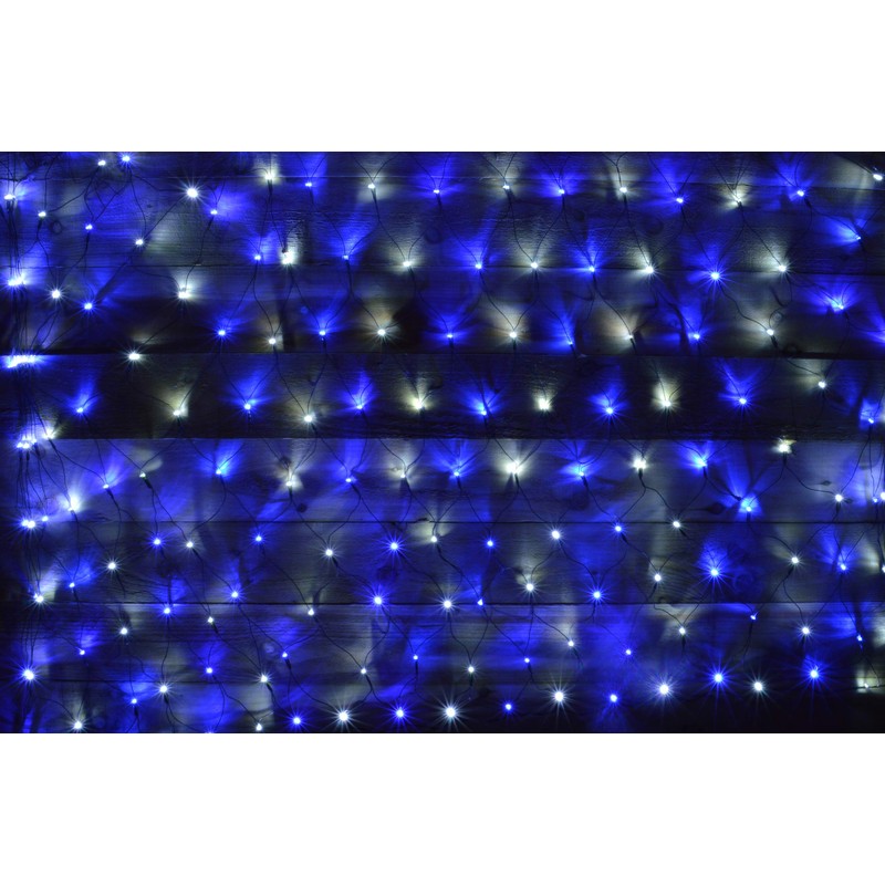 Premier Housewares 180 Net LED Light - Blue/White