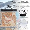SANNIX 2pcs Waterproof Map Case Transparent Map Cover with Clear