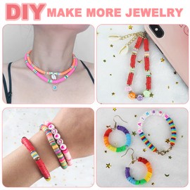 Hbnlai 5300 Clay Beads Bracelet Making Kit, Friendship Bracelet Kits Flat Preppy Beads for Jewelry Making, Polymer Heishi Beads with Charms Gifts for Teen Girls Crafts for Girls Ages 8-12