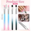 Clean Up Nail Brush, 4Pcs Flat Head Detail Brushes for