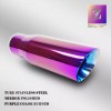 ZEXHAUST PURPLE COLOR LONG EXHAUST TIP 3''IN - 4''OUT -
