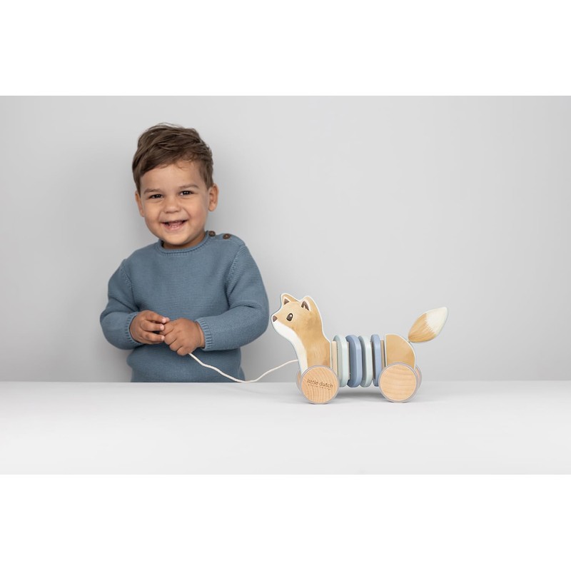Little Dutch Forest Friends 7257 FSC Wooden Pull Along Animal