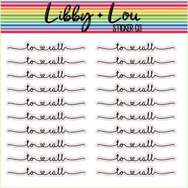 To Call Script Planner Stickers | Libby and Lou Sticker Co