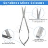 SANDBRSOS Cuticle Scissors Extra Fine Straight Professional Precise Pointed Tip