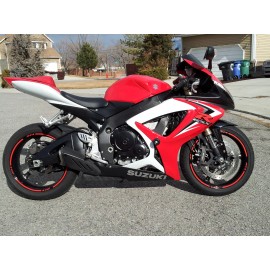 CGD Graphics CUSTOM RED REFLECTIVE RIM STRIPES WHEEL DECALS TAPE STICKERS HONDA CBR 600RR F4i