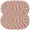CAIT CHAPMAN HOME COLLECTION Festive Braided Woven 12"x18" Oval Holiday