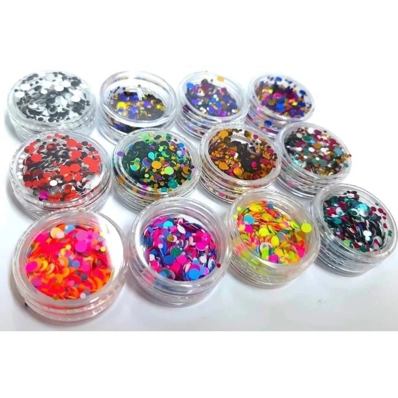 Nail Container Contenedor C/12 Envases Para Poner Decoración Y Arte