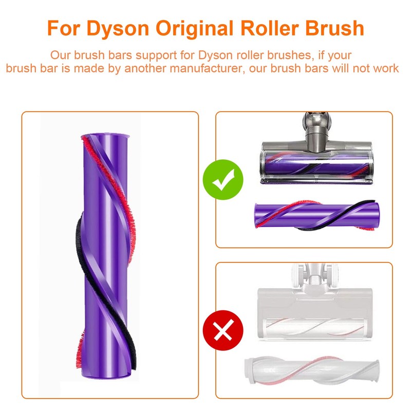 Fixbetter Pack of 4 Rolling Brush Plush Strips Replacement for