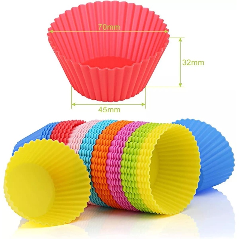 Extreme Beauty 12 Capacillos Reutilizables De Silicon Resistentes Al Horno