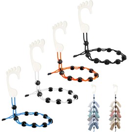 Pack of 4 Socks Washing Tool Socks Pairing Aid Drying and Storing Paired Socks Easy Clips Sock Clips Socks Sorting Aid Sock Washing Tool Hanger for Washing Organiser