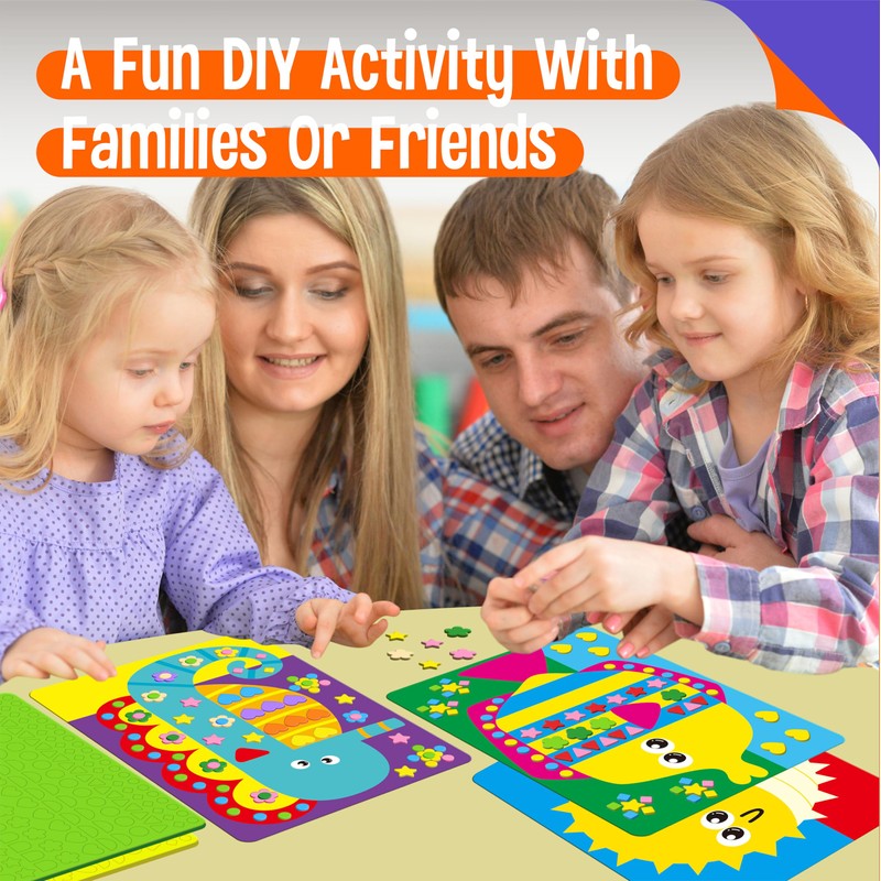 Foam Sticker Art Activity, 20 Marine Animals with 1660 Foam