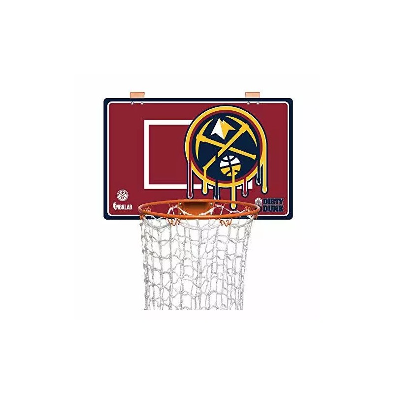 The Dunk Collection Dirty Dunk Over-The-Door Basketball Hoop Laundry Hamper,