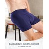 3 Pcs Men’s Incontinence Pants Incontinence Boxer Brief with Absorbent