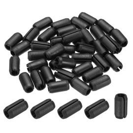 sourcing map Kitchen Sink Rack Feet, 40pcs 5mm ID x 8mm OD Plastic Sink Replacement Wire Bumpers Protector for Protective Sink Grid, Black