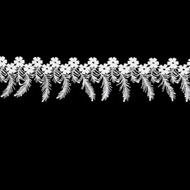 xingmo 4.5 Yards Lace Edge Trim Ribbon Embroidered Lace Trim Lace Edge Trim Floral Lace Ribbon Wide 6 cm (White)