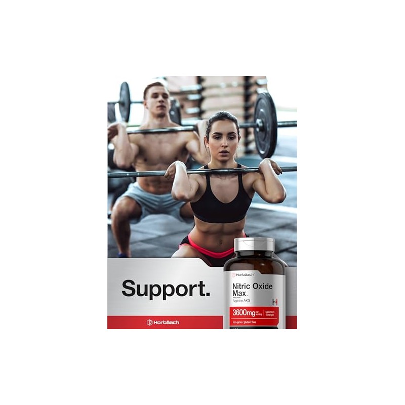 Horbäach Óxido Nítrico Max 3600 mg – 120 Cápsulas con