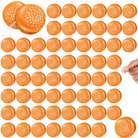Leitee 150 Pieces Hamburger Yo Yo Toys Plastic Burger Party Favors for Boys Girls Adults Birthday Party Favors Classroom Prizes Holiday Goodie Bag Fillers