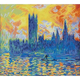 DIAMOND DOTZ London Parliament in Winter Diamond Painting Kit 18.1" x 16.1"