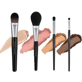 Studio17 [SET] Golden Touch Makeup Brush 4 Pieces (Foundation, Blush, Blending Eye, Eye Defining)