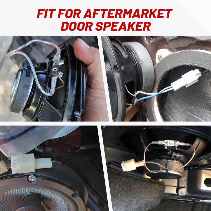 RED WOLF Car Door Speaker Wiring Harness Fit for Nissan