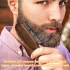 Boar Bristle Beard Brush, High-Quality Wooden Handle, Beard and Moustache