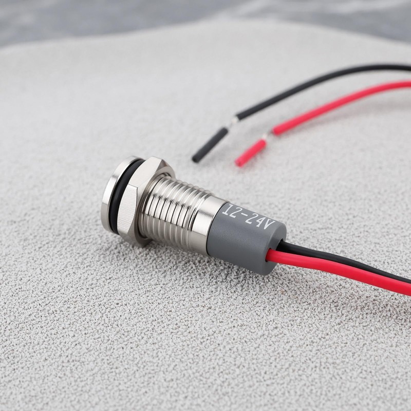 eMagTech 2 x AC/DC 12V-24V 8 mm Panel Mount LED