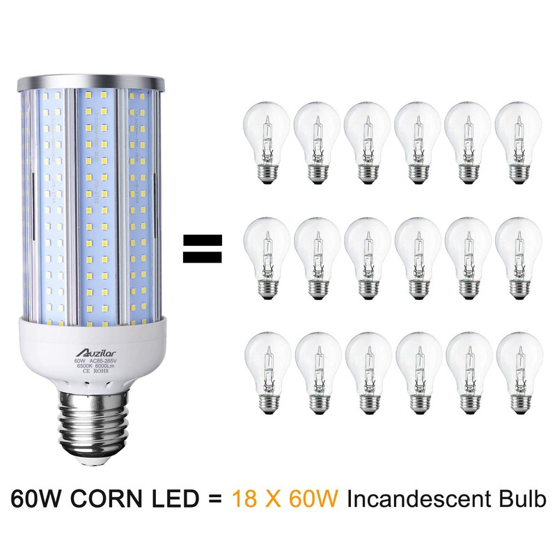 60W LED Corn Light Bulb (E39 Large Mogul Base) 6000Lm