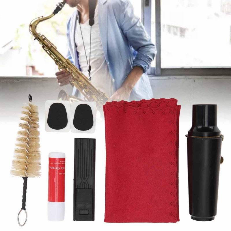 Tenor Saxophone Mouthpiece Kit Mouthpiece with Plastic Cap Cleaning Brush