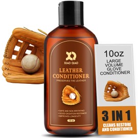 XQ XIAO QIAO Baseball Glove Conditioner - 10oz Leather Conditioner for Protect & Restore Leather Couches & Furniture, Car Interiors, Bags, Boots, Jackets, Shoes & Accessories Safe for Any Color