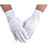 Handia - Guantes Blancos para militar, escolta, cadete, mesero, guante