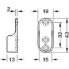 Oval Wardrobe Rail END Supports Rail Brackets 3 Hole 15mm