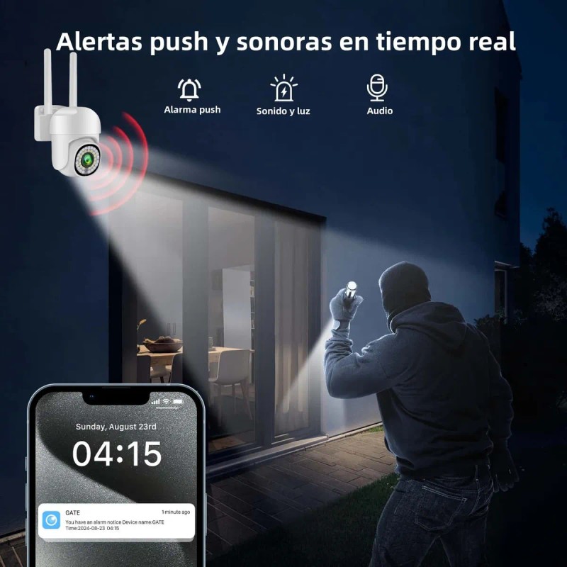 2 unidades Cámara de Seguridad Dheot GQ26 Exterior Wifi Hd